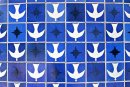 Painel de azulejos, Entrequadras 307/308 Sul, Igrejinha Nossa Senhora de Fátima, 1957. <em>Foto: Ricardo Padue</em>